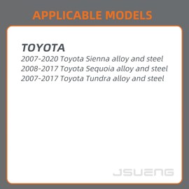 Jsueng TPMS Sensor 4-Pack Fit for 08-17 Toyota Sequoia,07-20 Sienna, 07-17 Tundra,Tire Pressure Monitoring System Sensor 315Mhz OE#4260708010,426070C050,426070C060,426070C080