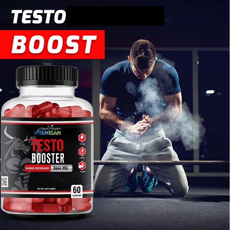 Testo Booster Supplement for Men 60 Caps | Vitality, Stamina,