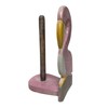Hand Carved Flamingo Bird Paper Towel Holder Wood Carving Nautical
