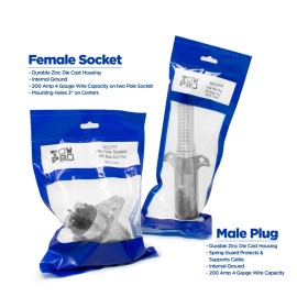 Pro Trucking Products 2 Way Male/Female Plug & Socket Replaces Velvac 593116 & Velvac 593121