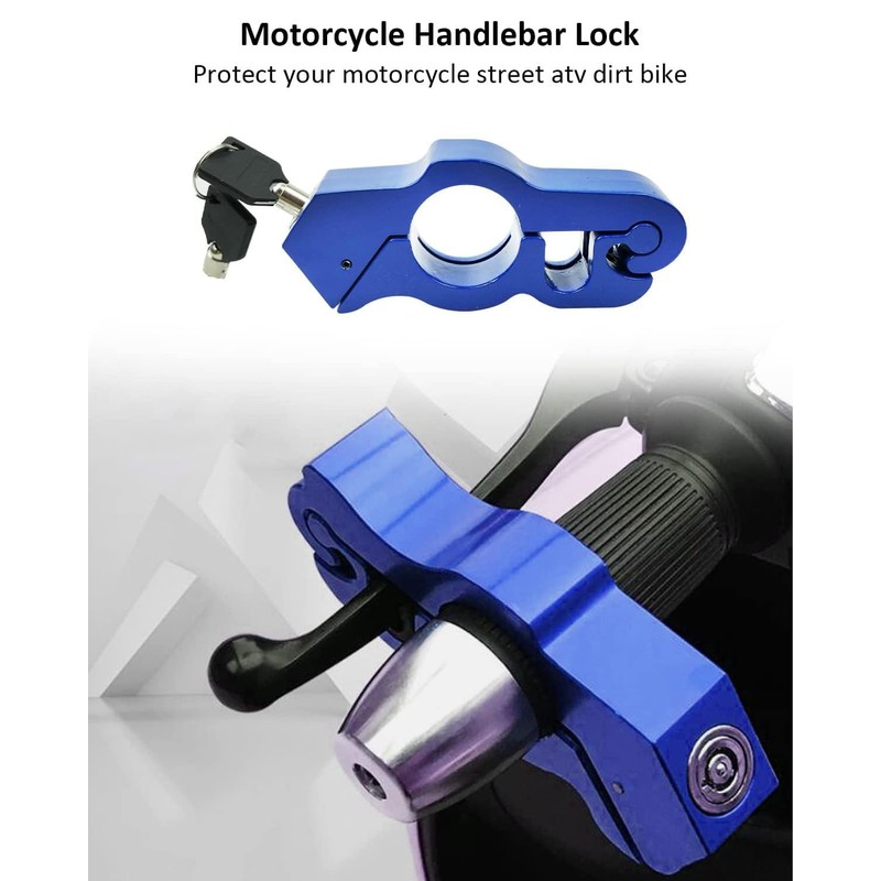 Greluma 1 x robust motorcycle lock, theft-proof, adjustable bicycle handlebar