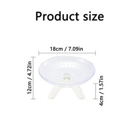 Hamster Golden Silk Bear Running Wheel Flying Saucer Running disc, Silent, Pink and White, 2 Pieces