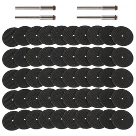 54 Pcs Abrasive Cutting Tool Accessory Reinforced Fiberglass 1 1/4 inch Cut Off Wheels Abrasive Cutting Tool Disc with 4 Mandrels Included Rotary Discs Compatible With Dremel Cutting Rotary Tool Accessory