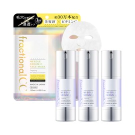 Fractional CC Needle Serum A x 3 Piece Set + Needle Mask C6 Pieces x 1 Set (Needle Serum, Needle Shot, Needle Serum, Vitamin C, Pore Care)