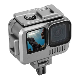 Aluminum Waterproof Housing Case for GoPro Hero 13 / Hero 12 / Hero 11 / Hero 10 / Hero 9 Black