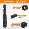 sourcing map Magnetic Nut Driver 7mm Hex Drive Socket CR-V