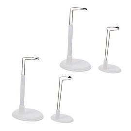 Gatuida 4pcs Doll Model Bracket Stand with Round Base Lightweight Plastic Display Support Rack for Doll Showcases and Clothing Change Suitable for Collectors and Displays