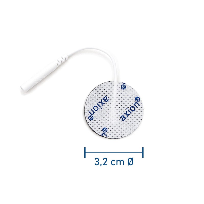 4 runde Elektroden-Pads ca. Ø32mm - EMS-Training und TENS-Schmerztherapie -