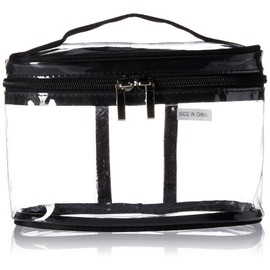 Sicara Clear Cosmetic Bag Oval Train Case, 9.6 ounces, (2 Pack)