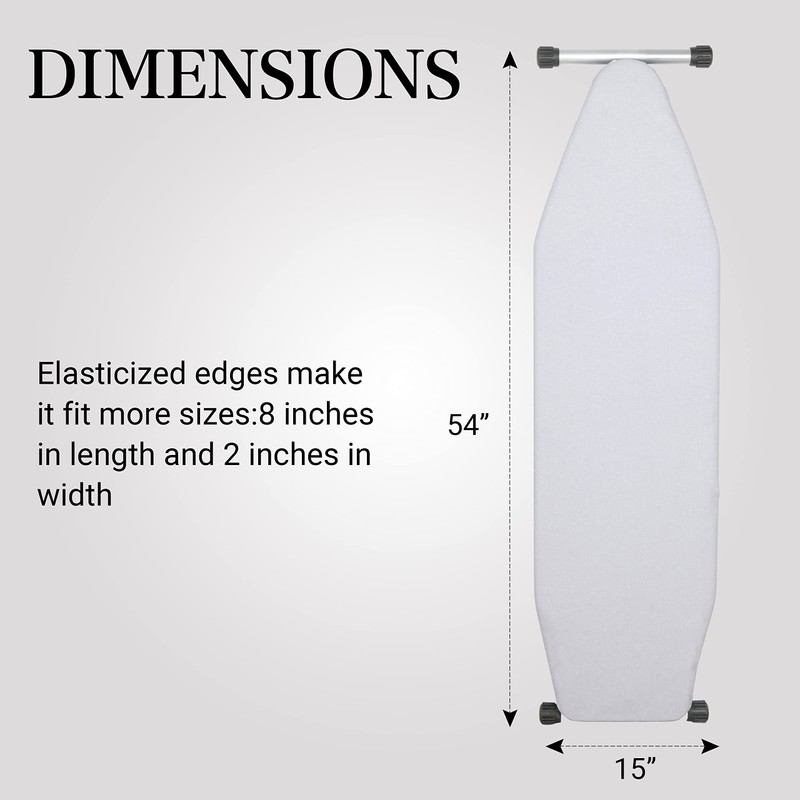 ZOES HOMEWARE Ironing Board Cover and Pad | 100% Cotton
