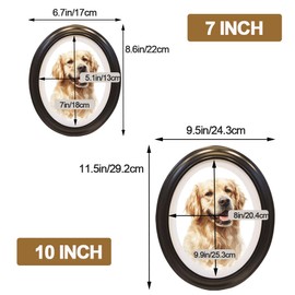 Levoberg Oval Picture Frame 5x7 Wood Oval Photo Frames for Wall Silouette Picture Frame Classic Wall Mounting Pictures Frame with Seamless Nail for Home Decor Gallery Art 1 Pack Black