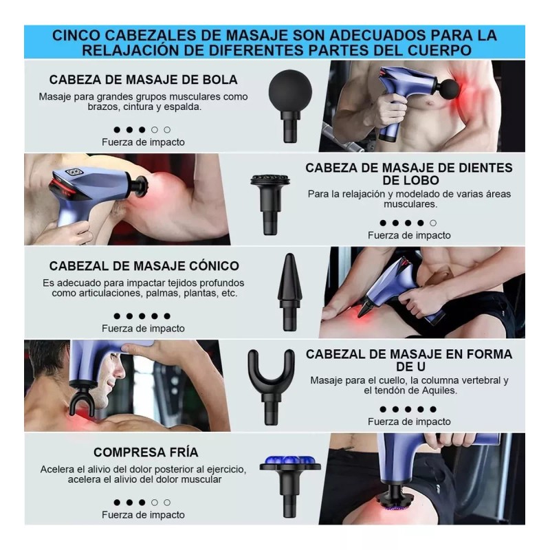 Monstyle Monstyle Pistola Masajeadora All Body 8 Velocidades Gris 110V/220V