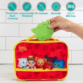 Katerina Kitty Cat Daniel Tiger Reusable 3 Hard Ice Pack- Fits Easily Inside Kids Lunch Box Bento or Insulated Bag- Slim Lightweight Design-Cool Freezer Packs Keep Food Cold For Hours, Thin Coolers