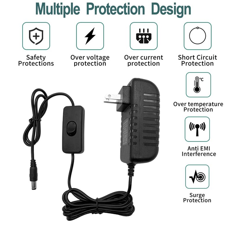 24V DC Power Supply 1A 24W AC Adapter Transformer