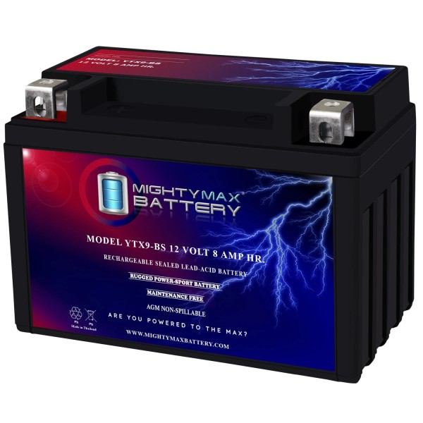 Mighty Max YTX9-BS Battery Replacement for Motorcycles ATVs UTVs and