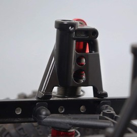 RC Car Shock Tower, 4pcs CNC Metal Black RC Shock Damper Towers Mount for SCX10 II 90046 90047 1/10 RC Crawler Car
