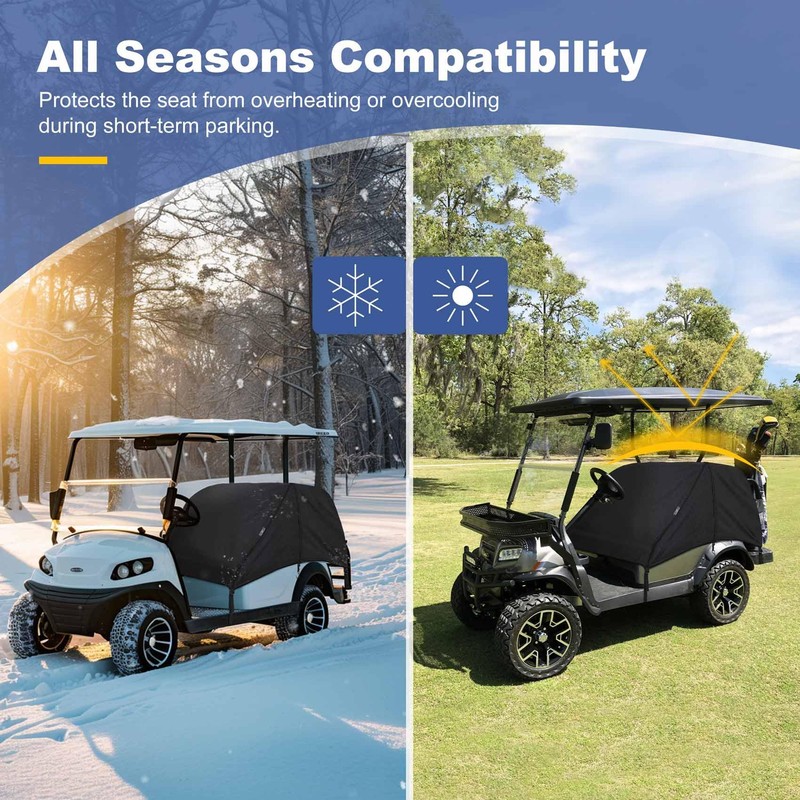 Explore Land Waterproof Golf Cart Seat Cover for 2+2 Passenger