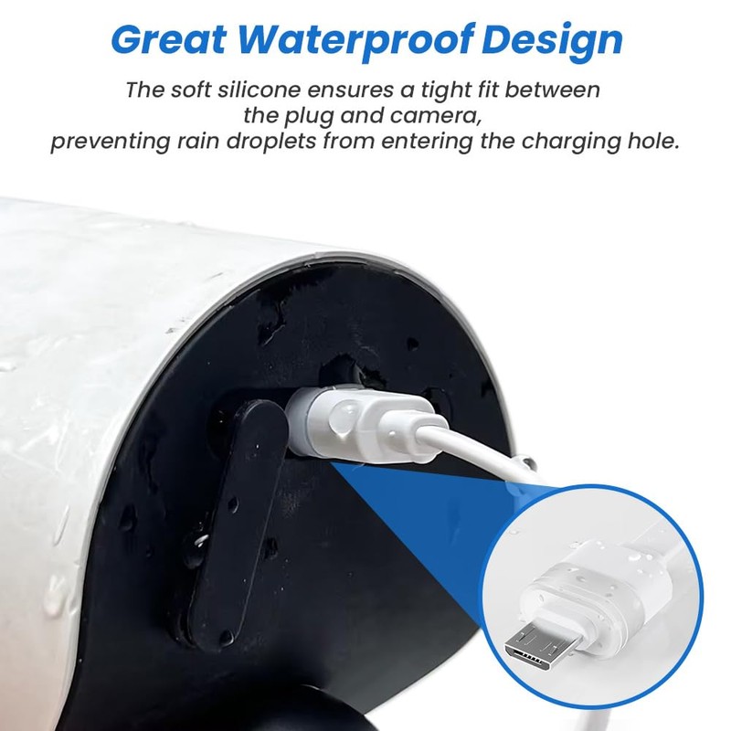 Xwartre 25ft Weatherproof Cable for SimpliSafe Outdoor Camera, with 5V/2A