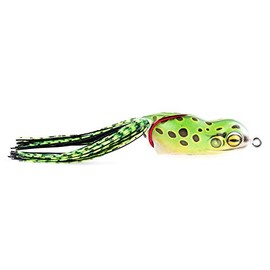 Scum Frog Launch Frog Topwater Bass Fishing Hollow Body Frog Lure with Weedless Hooks, Leopard, 5/8 oz