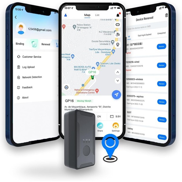Wanwaytech 4G GPS Tracker for Vehicles, Kids, Cars, Trucks, 10S