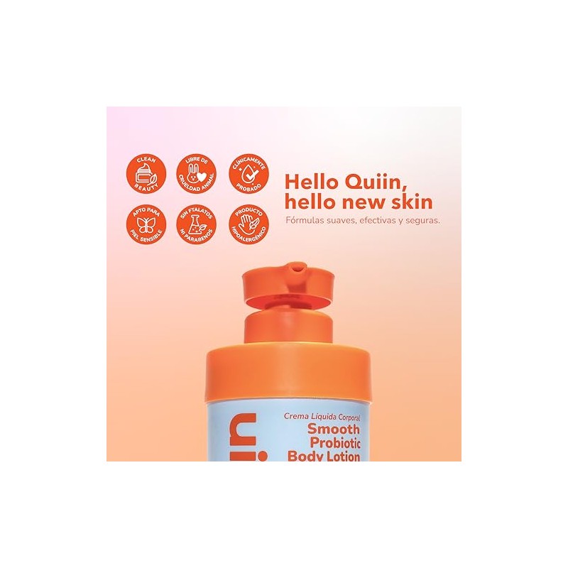 Quiin Smooth Probiotic Body Lotion Probióticos Avena y Aloe 500