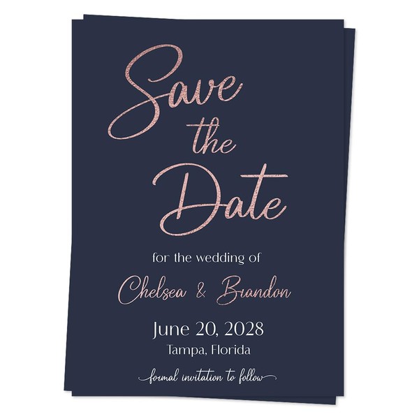 Save the Date Cards Customized and Printed with Names and