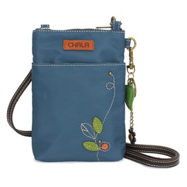 CHALA Crossbody RFID Cell Phone Purse - Women Nylon/Faux Leather Multicolor Handbag with Adjustable Strap Venture, Sloth - Turquoise, One Size