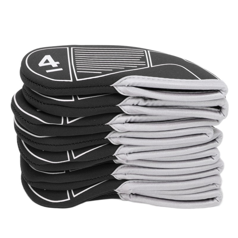 9pcs/set Golf Iron Head Covers Set Waterproof Golf Club Head