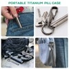 Large Keychain Pill Holder.TISUR Titanium Pill Case Waterproof Pill Fob