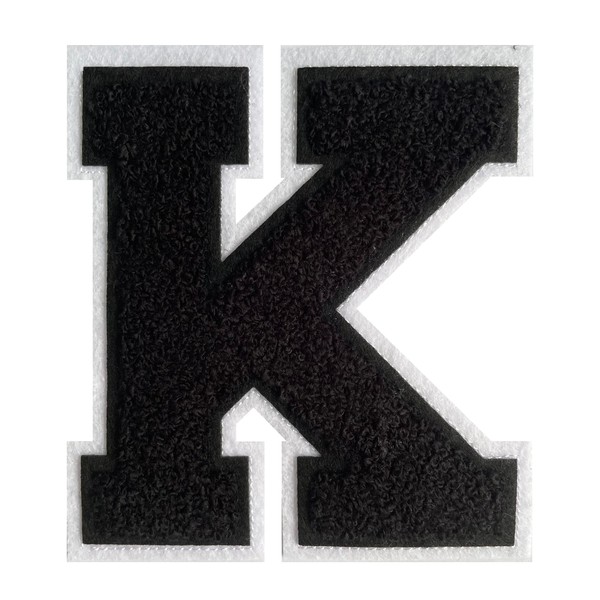 Varsity Letter Patches Black Chenille Letter Patches 4-1/2" Letterman Jacket