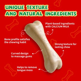 Just Try Dog Treats - Functional Dental Chews for Dogs - Long Lasting Calcium Milk Bone, Joint Support, Clean Teeth, Fight Bad Breath, and Removes Plaque and Tartar