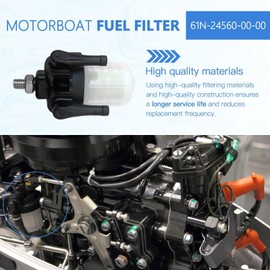 61N-24560-00-00 Fuel Filter for Yamaha Outboard Motor 9.9HP 15HP 20HP 25HP 30HP 40HP 55HP 48HP 50HP 60HP 70HP 75HP 90HP for Yamaha 150 115 2 4 Stroke Marine Boat Fuel Filter-15410-93411 by BLUE ELF