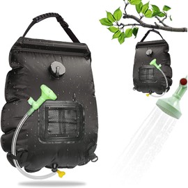 Yuragim Solar Shower Bag, Shower Camping, 20 L Solar Shower Bag, Water Bag, Camping Shower, Camping Shower, Mobile Shower with Shower Head, 45 °C, Travel Shower, Camping Water Bag, Outdoor Hiking