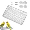 Parrot Cage Stand - Stainless Steel Parrot Perch Shelf -