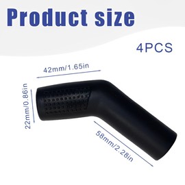 LQIOACU 4 Pieces Black Motorcycle Shoe Protector Motorcycle Shift Protector for Shoes Gear Shift Lever Motorcycle, black