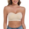 ANGOOL Women's Strapless Bra Without Underwire Push Up Bra Without