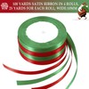 Alintor 100 Yards Red Green Ribbon, Christmas Ribbon for Gift