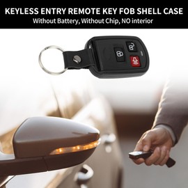 X AUTOHAUX Key Shell Case Keyless Entry Remote Key Fob Replacement Case for Hyundai Santa Fe 2003-2006 for Hyundai Elantra 2004-2006 3 Buttons OSLOKA-240T OSLOKA-221T OSLOKA-230T