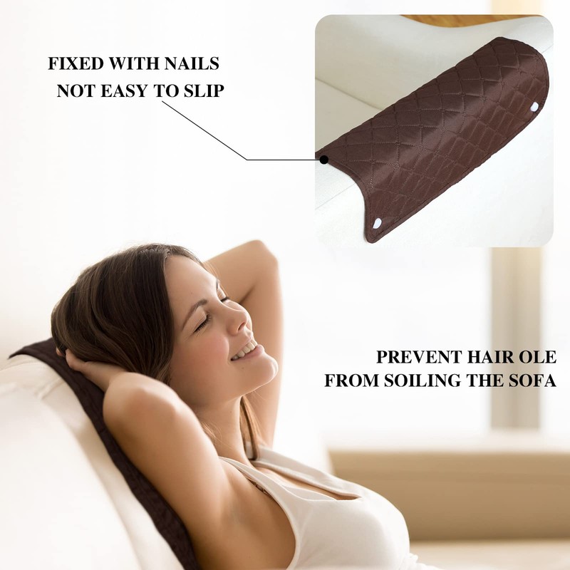 Moukeren 3 Pieces Recliner Headrest Protector Headrest Cover for Recliner