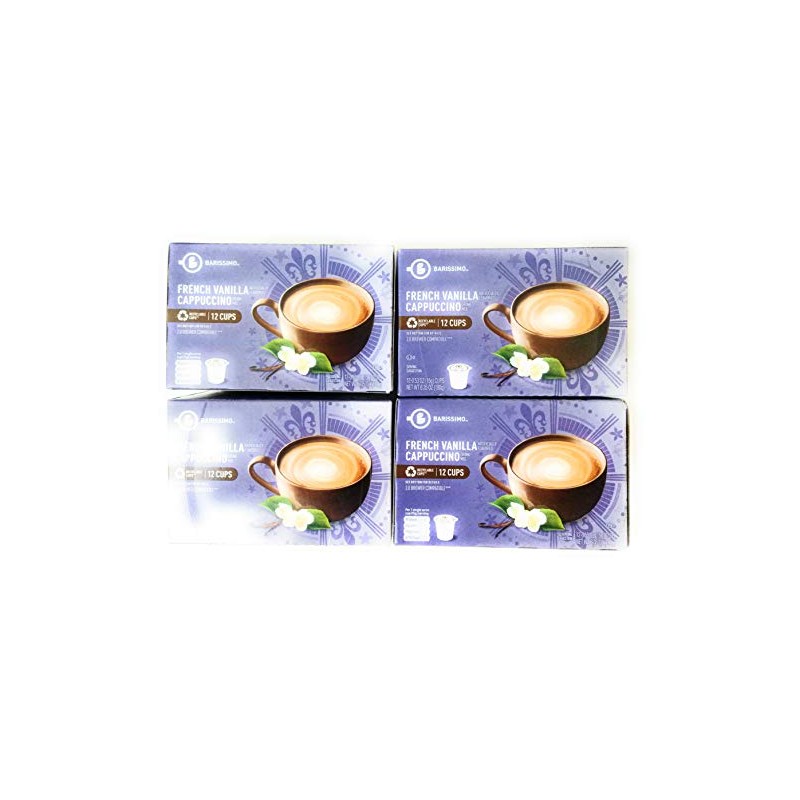 Barissimo French Vanilla Coffee Drink Mix K-Cup Compatible 4 boxes