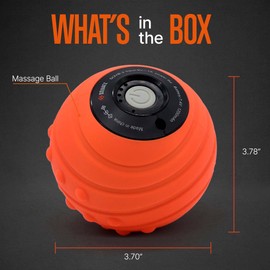 SQUATZ Wireless Vibrating Massage Ball - 3 Vibration Intensity Levels, 2 to 5 Hours Battery Life Power, Portable and Rechargeable, Deep Tissue Trigger Point Therapy Suitable for Massaging Muscles