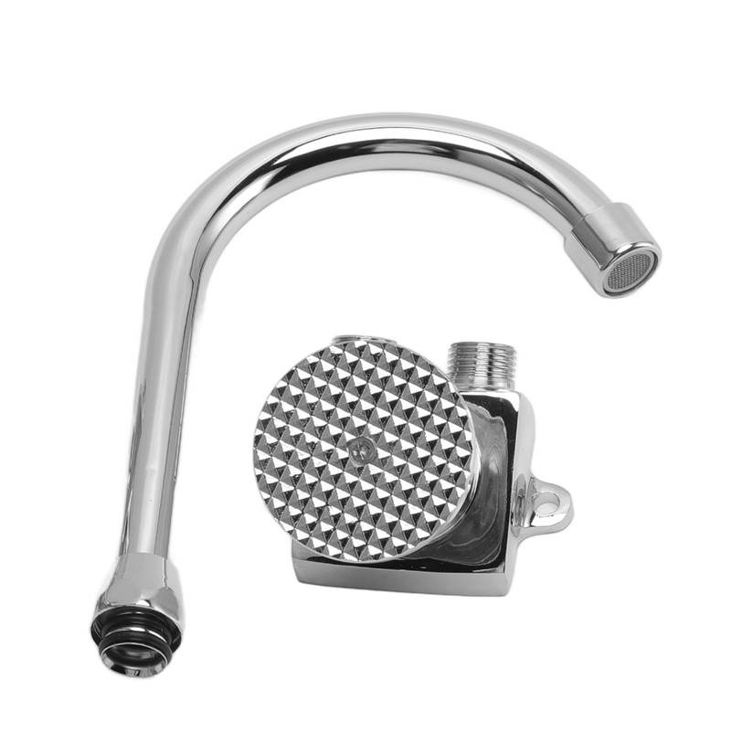 Foot Pedal Basin Faucet Kitchen Sink Foot Tap Floor Mounted