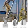 Mikikit 6Pcs Extension Ladder Stabilizer: Aluminum Telescopic Ladder Replacement Rung