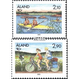 Finland - Aland 51-52 (complete.issue.) fine used/cancelled 1991 NORTH 91 Tourism (Stamps for collectors) Cycles