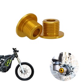 BAOUFF M16x1.5 Front Fork Axle Nut for Surron,Front Wheel Axle Nuts Screws for Electric Dirt Bike Sur Ron Light Bee S/Light Bee X/Talaria Sting L1E/X160/X260 - Gold