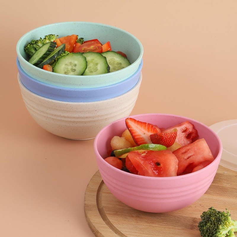 MaoMaoCha Unbreakable Cereal Bowls 24 OZ Reusable Wheat Straw Bowl