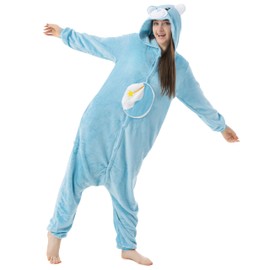 Katara 1744 Care Bear Onesie Costume, Napping Bear, Parties, Carnival Costume, Pyjamas, Leisure Suit, Tracksuit, Cosplay, Animal Costume, Blue