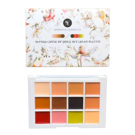 Narrative Cosmetics Tattoo Cover-up QS Cream Palette - Full Coverage Concealer for Tattoos, Scars, and Skin Imperfections – Easy-to-Use, Long-Lasting, and Smudge-Resistant Makeup