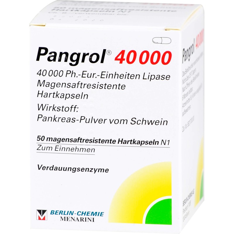 Pangrol 40000 Kapseln Verdauungsenzyme, 50 St. Kapseln