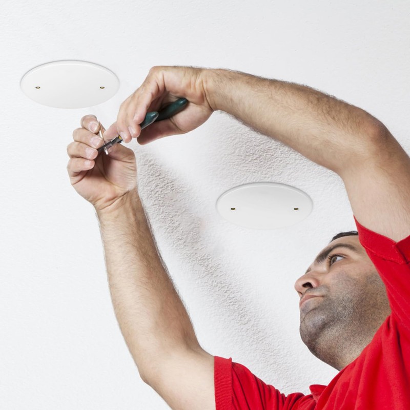 VOSAREA 4pcs Ceiling Hole Cover Round Covering Plates Circular Ceiling